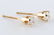 Pair of 14k Yellow Gold Diamond Stud Earrings - 2