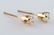 Pair of 14k Yellow Gold Diamond Stud Earrings - 3