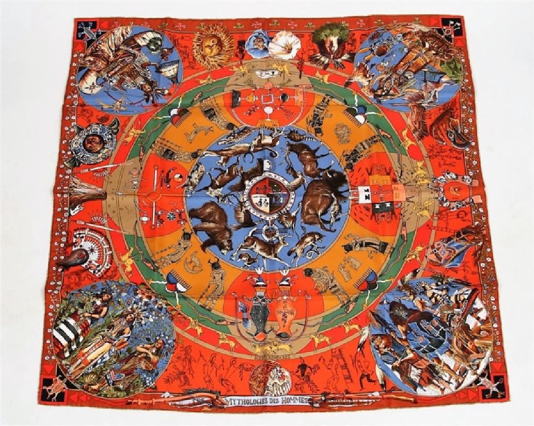 Hermes, "Mythologies des Hommes Rouges" Silk Scarf (1 of 3)