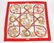 Hermes, "Caraibes" Silk Scarf in Red