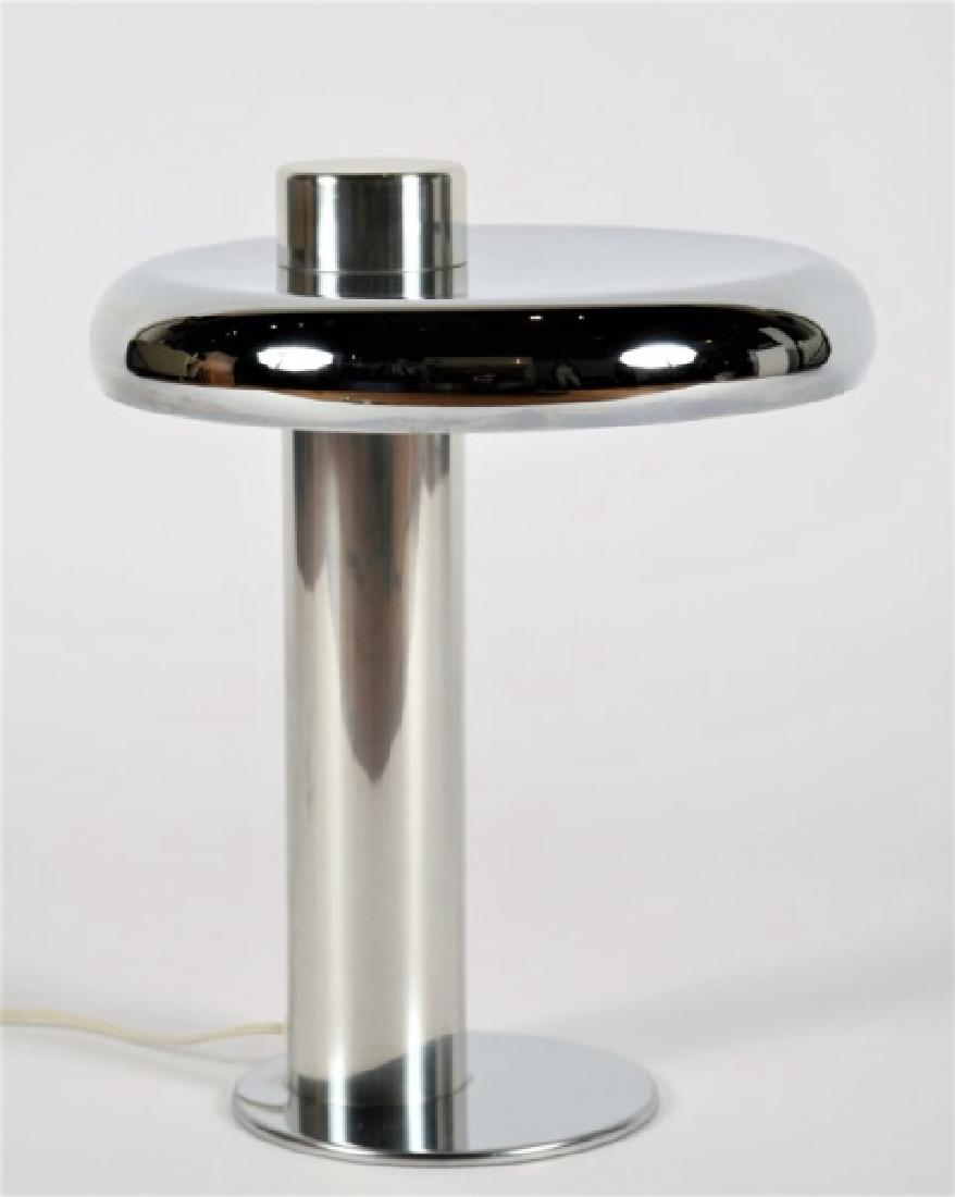Attributed to Laurel, Chrome Off-set Table Lamp (1 of 9)