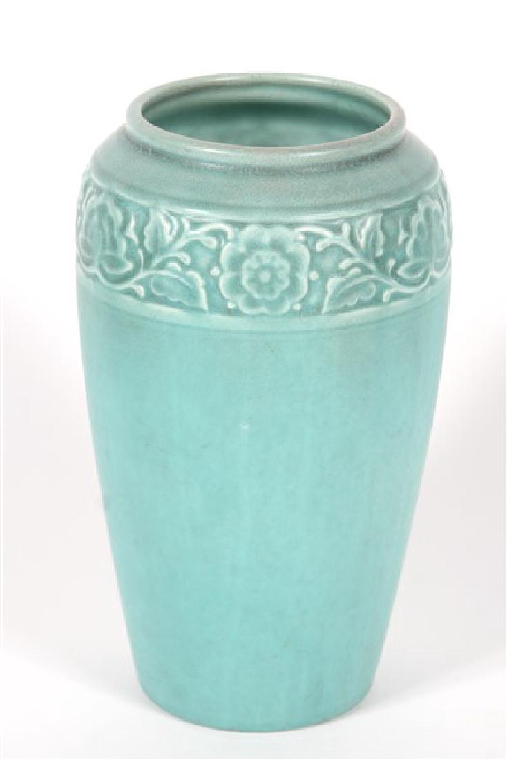 Rookwood Pottery, Blue-Green Glazed Ceramic Vase (1 of 3)