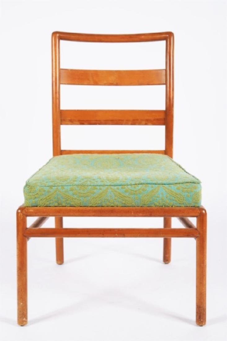 T.H. Robsjohn-Gibbings for Widdicomb, Side Chair: Attributed to T.H. Robsjohn-Gibbings (British, 1905-1976). Walnut, upholstery. Design: c. 1950. Distributed by Widdicomb. Model: 1685. Height: 34 1/4", Length: 22 1/4", Depth: 21 1/2", Seat Height: 17