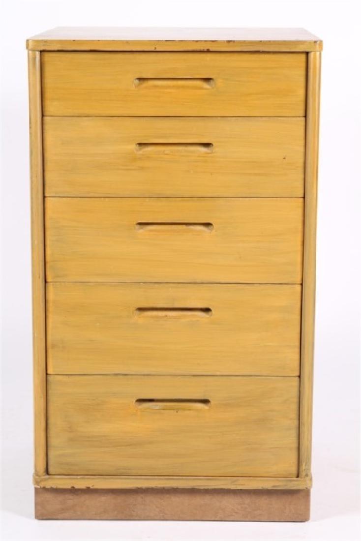 Edward Wormley for Dunbar, Small Chest of Drawers: Edward Wormley (American, 1907-1995). Mahogany. Manufactured by Dunbar (America, est. 1910). Model: 4185. Length: 18", Depth: 20", Height: 31 1/8". Chest features five graduated drawers with cut-out f