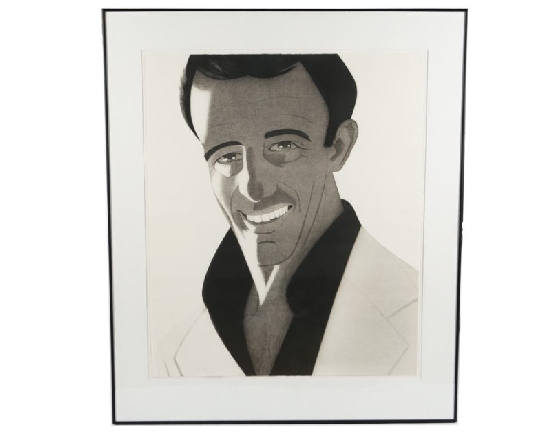 Alex Katz (American, b. 1927), "Self-Portrait": Alex Katz (American, b. 1927). "Self-Portrait", 1978. Aquatint. Edition: 14/32. Sight: 18 1/2" x 35 3/4". Frame: 46 1/2" x 39 1/4". "Self-Portrait" aquatint by Alex Katz. Printed by Prawat Laucheron,