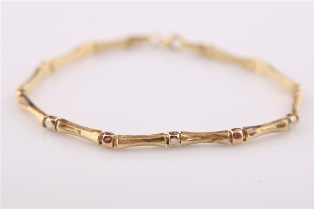 14kt Yellow, Rose and White Gold Bracelet (1 of 4)