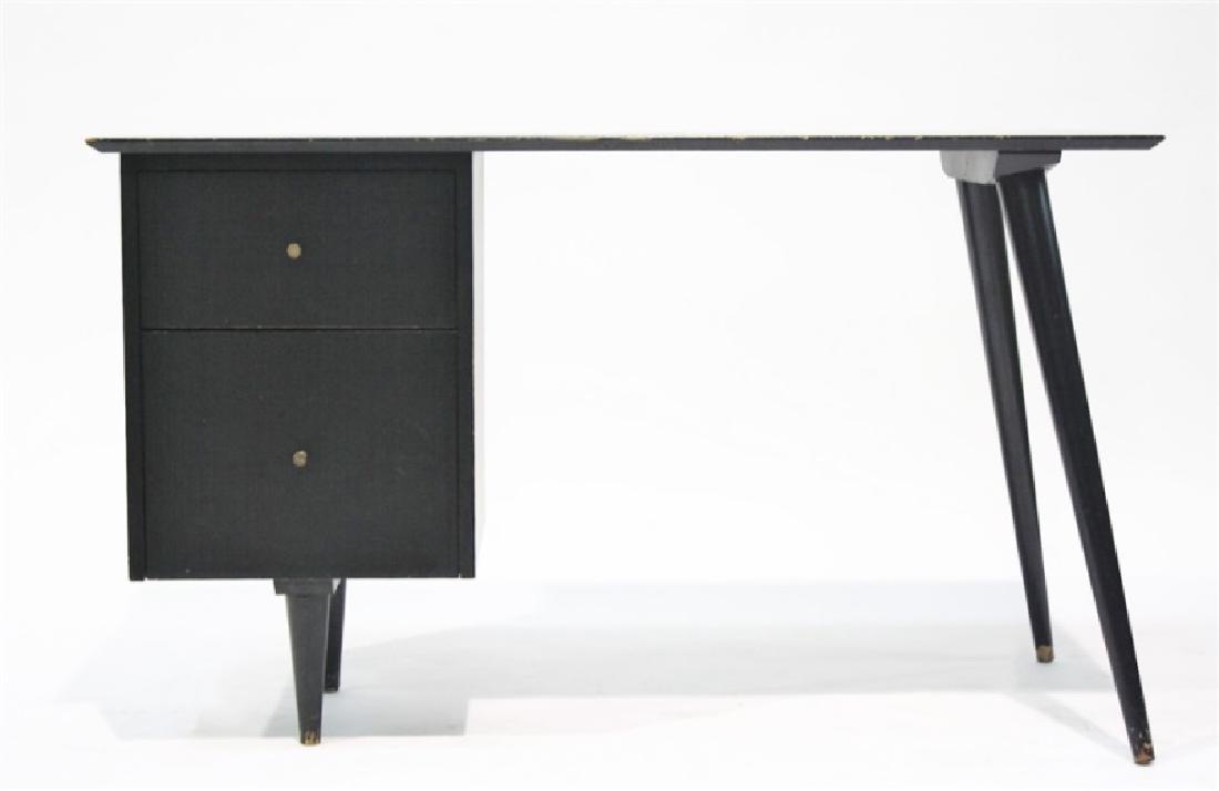 Paul McCobb, Planner Group Single Pedestal Desk: Paul McCobb (American, 1917-1969). Planner Group Single Pedestal Desk. Wood, metal. Distributed by the Winchendon Furniture Company. Model: 1560. Height: 29", Length: 48", Depth: 24". Paul McCobb Plan