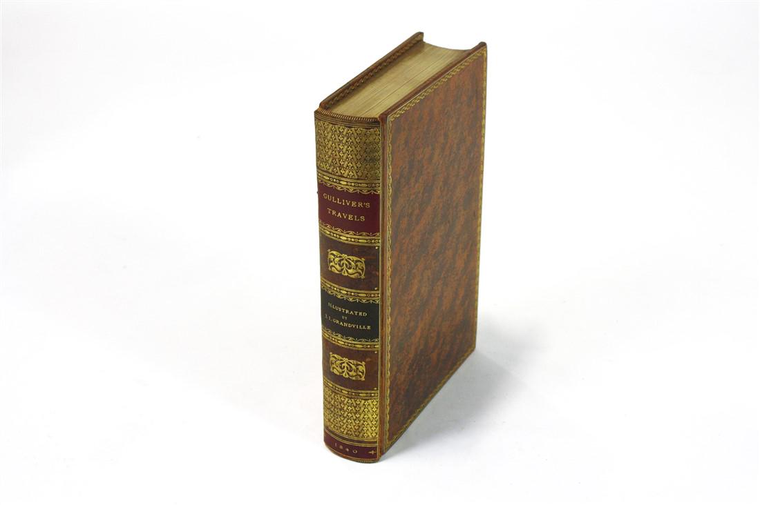 Jonathan Swift, "Gulliver's Travels", 1840: Jonathan Swift (Irish, 1667-1745). "Gulliver's Travels" or "Travels into Several Remote Nations of the World", 1840. Published by Hayward and Moore, Paternoster-row. From the personal library of Eugen