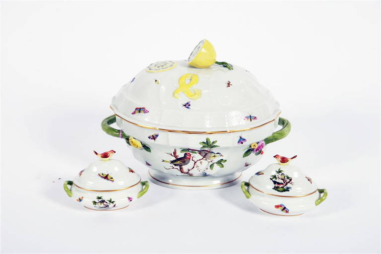 Herend Porcelain Rothschild, Set Of Tureens