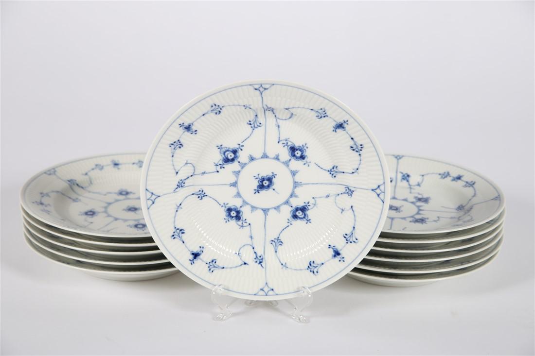 Royal Copenhagen, Blue Fluted 10" Dinner Plates (1 of 3)