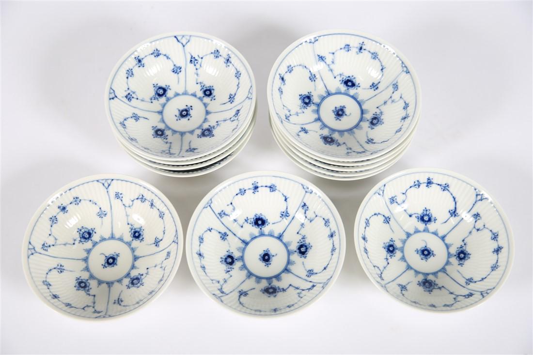 Royal Copenhagen, Set of 12 Coupe Cereal Bowls (1 of 3)