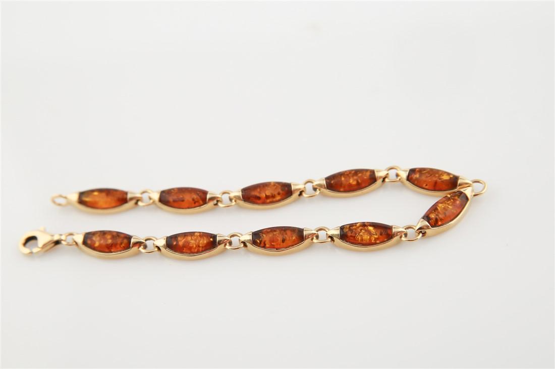 14kt Yellow Gold Amber Bracelet (1 of 3)