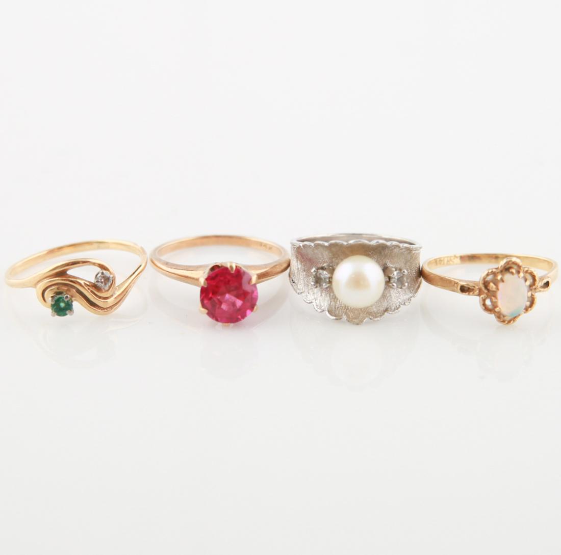 14kt Gold Collection of Four Rings (1 of 4)