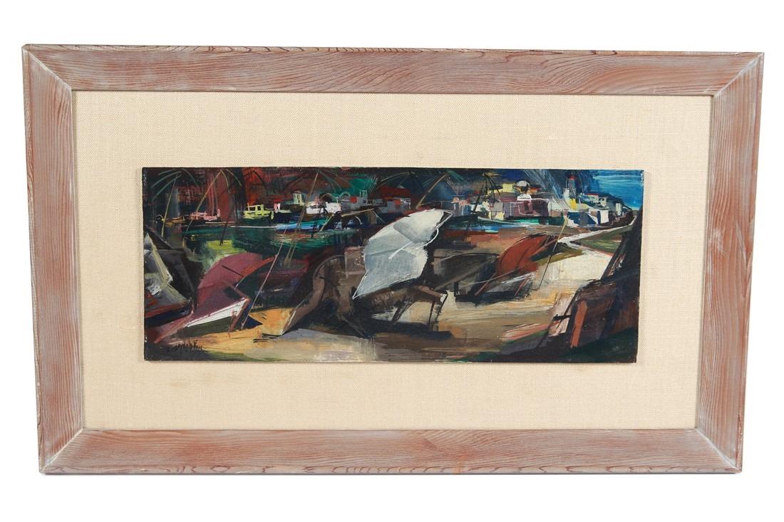 Zoltan Sepeshy (Hungarian), Oil on Board Landscape (1 of 4)