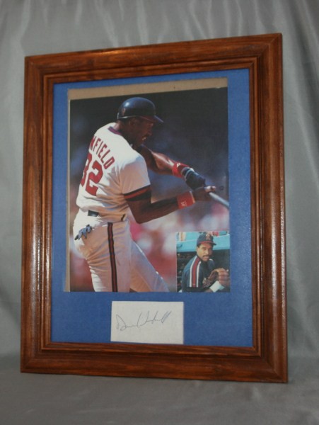 8 Baseball Autographed Cuts Framed and Matted: Including: Joe Sewell, Ozzie Smith, Carl Erskine, Preacher Roe, Bobby Thomson, Hank Sauer, Dave Winfield, and Rocky Colavito (Black and White 8 x 10).