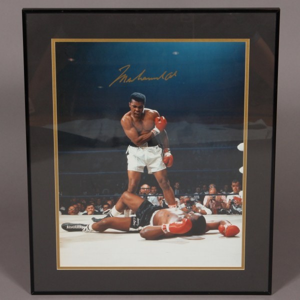 Muhammad Ali Autographed 16 x 24 Color Photo, Frame