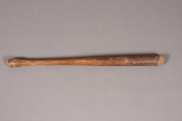 Spalding Baseball "Mushroom Bat", Early 1900's: Wear is consistent with its age, bat is unmarked.