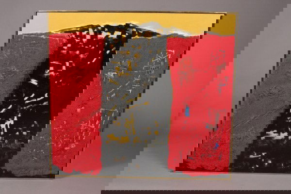 Enrico Donati, (Italian/ American, B. 1909) "Atlant: "Atlantis II", mixed media on canvas. Signed lower left, signed, titled and dated "1983" on reverse. Dimensions: 38" x 40". Provenance: Gimpel & Weitzenhoffer Gallery, New York.