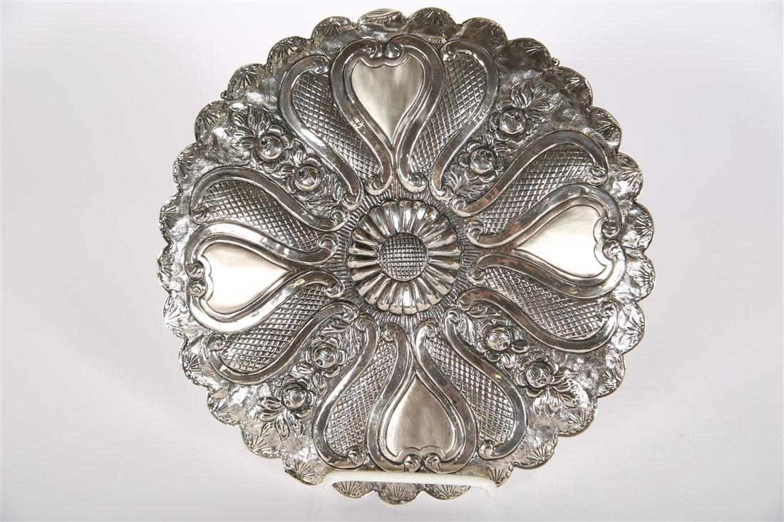 Silver Circular Turkish Wedding Mirror (1 of 4)