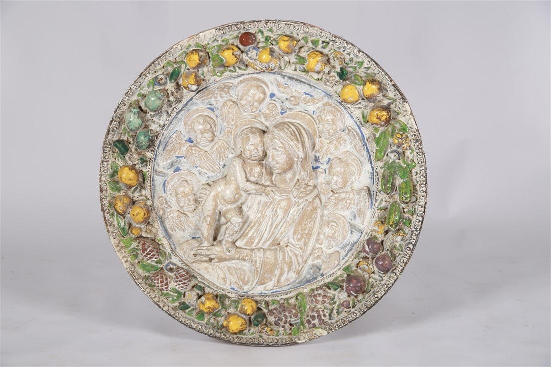 Terracotta Della Robbia Style Tondo (1 of 5)