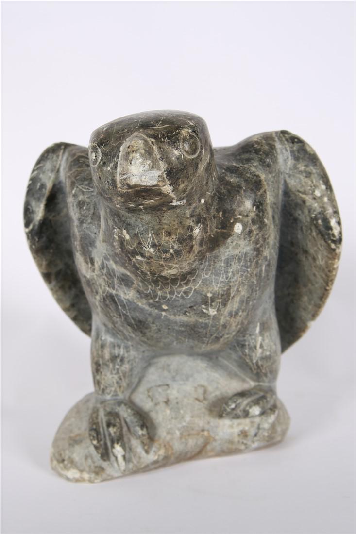 Inuit Carved Stone Standing Eagle (1 of 4)