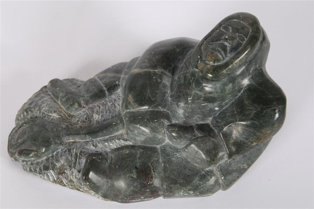 Inuit Stone Carving Fisherman (1 of 6)