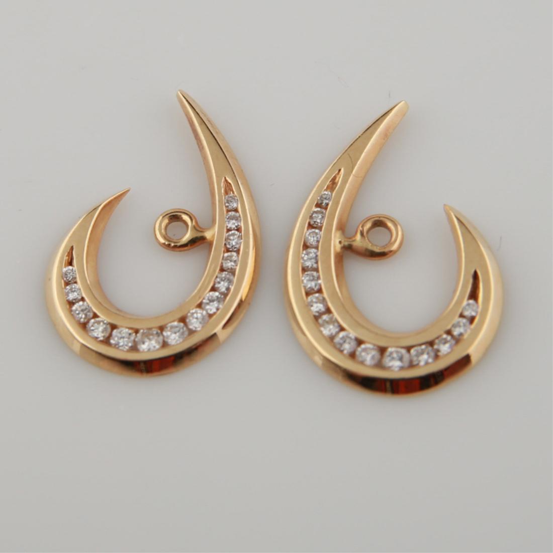 14k Yellow Gold, Diamond Earring Jackets (1 of 2)