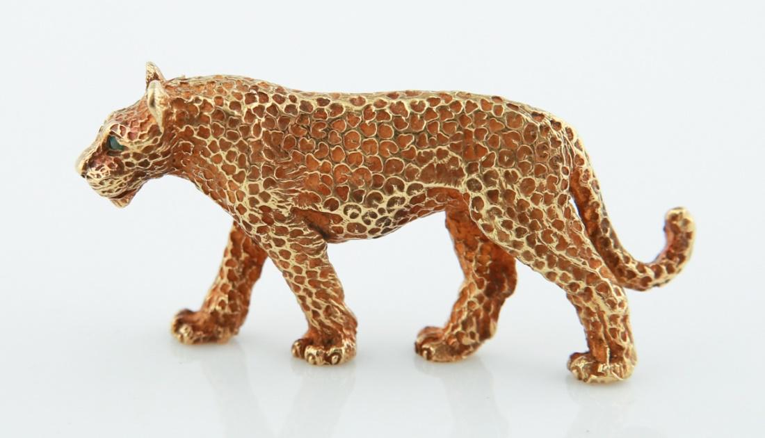 Tiffany and Co., 18k Leopard Brooch (1 of 6)
