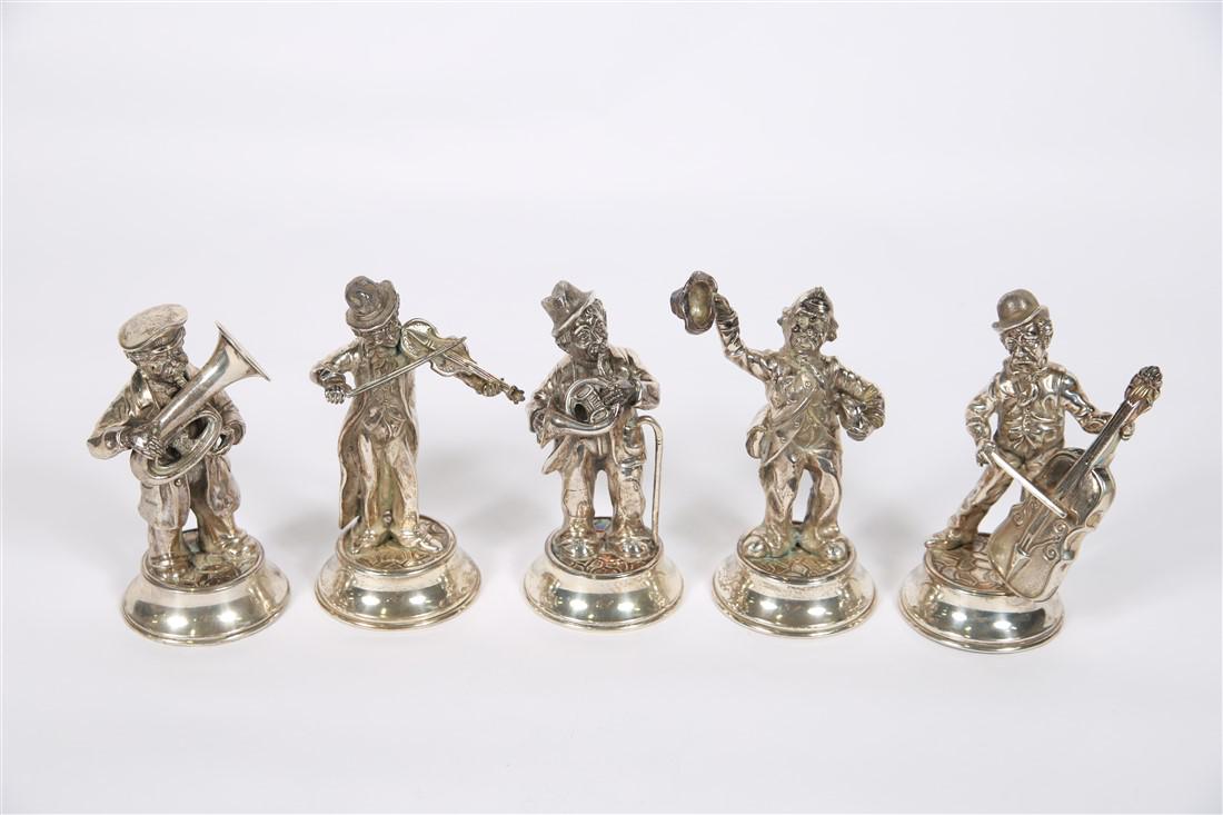 Set of Five Silver Band Figures, Spanish (1 of 7)