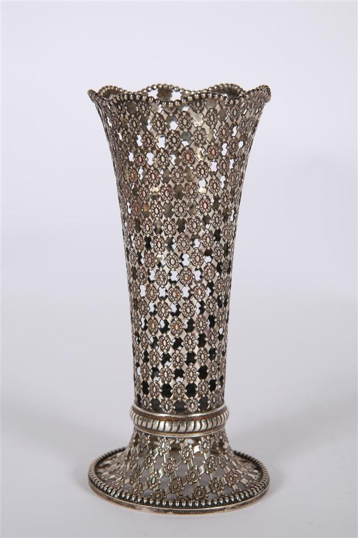 Howard and Co., Sterling Silver Reticulated Vase (1 of 4)