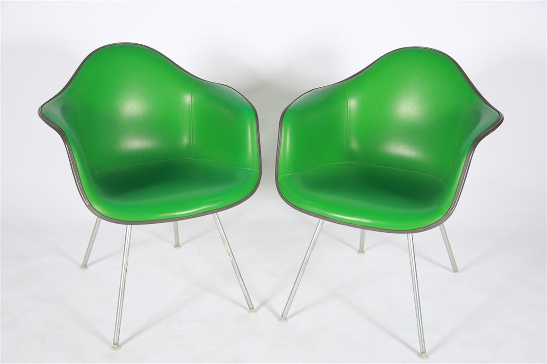 Eames for Herman Miller, Pair of Green DAX Chairs (1 of 7)