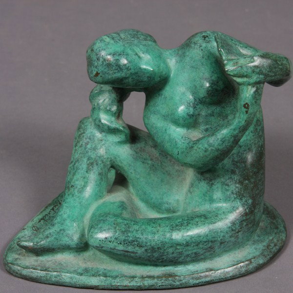 Marshall M. Fredericks, (American, 1908-1998) Seat: Bronze, signed. Dimensions: H 5 1/2"; W 8 1/2".