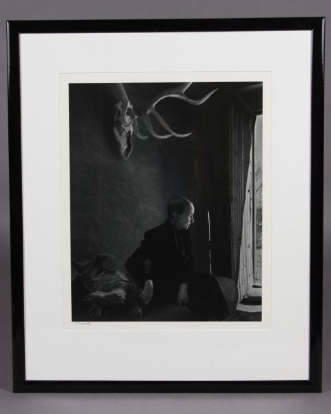 Yousuf Karsh "Georgia O'Keefe": Yousuf Karsh (Canadian, 1908 - 2002) "Georgia O'Keefe" gelatin silver print. 1956. Signed lower left. 19" x 15" Condition: Appears fine.