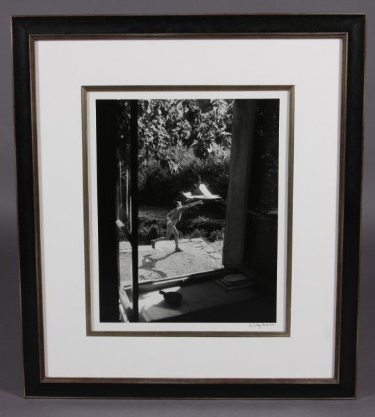 Willy Ronis "Vincent, Aeromodeliste": Willy Ronis (French, 1910 - 2009) "Vincent, Aeromodeliste" Gelatin Silver Print. 1952. Signed lower right. Image size 16 3/4" x 13". Condition: Appears fine.