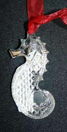 Waterford Crystal The Great Tree Seahorse Ornament,: Waterford Crystal "Marshall Field's Exclusive" The Great Tree Seahorse Ornament, New in Box. #899B. Condition: Appears fine.