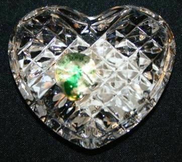 Waterford Crystal "Wedding Heir" Heart Hand Cooler,: Waterford Crystal "Wedding Heir" Heart Hand Cooler, New in Box. #851B. Condition: Appears fine.