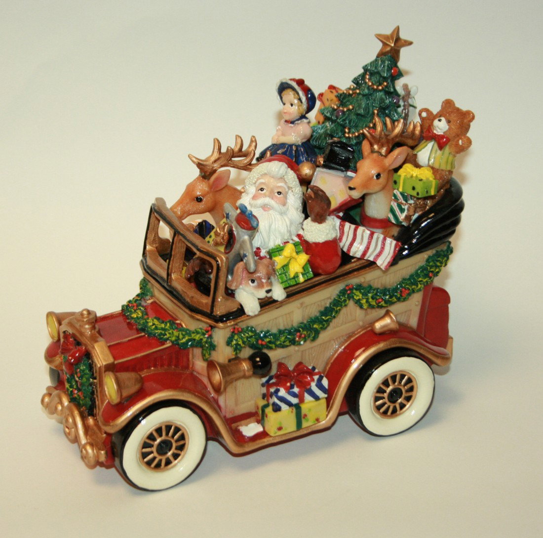 Fitz & Floyd "Santa Mobile" Musical Figurine, New : Fitz & Floyd "Santa Mobile" Musical Figurine, New in Box. Plays "We Wish You A Merry Christmas." #690B. Condition: Appears fine.