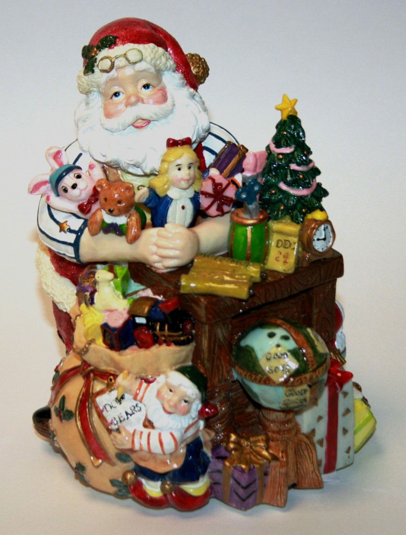 Fitz & Floyd "Santa and Toys" Musical Figurine, Ne: Fitz & Floyd "Santa and Toys" Musical Figurine, New in Box. #677B. Condition: Appears fine.