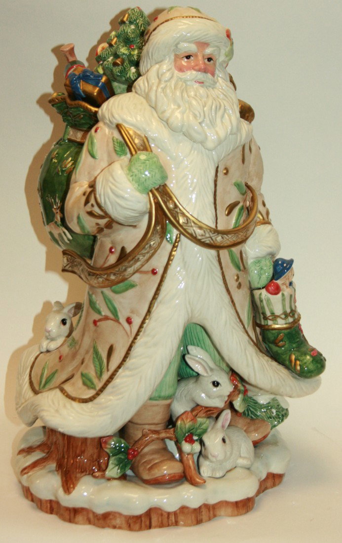 Fitz & Floyd "Winter Wonderland " Santa Figurine, : Fitz & Floyd "Winter Wonderland " Santa Figurine, New in Box. #627B. Condition: Appears fine.
