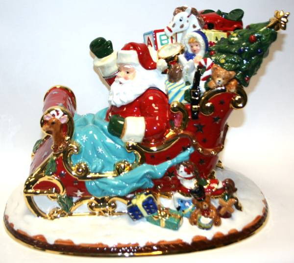 Christopher Radko "Sumptuous Sleighful" Cookie Jar: Christopher Radko "Sumptuous Sleighful" Cookie Jar, New in Box. #624B. Condition: Appears fine.