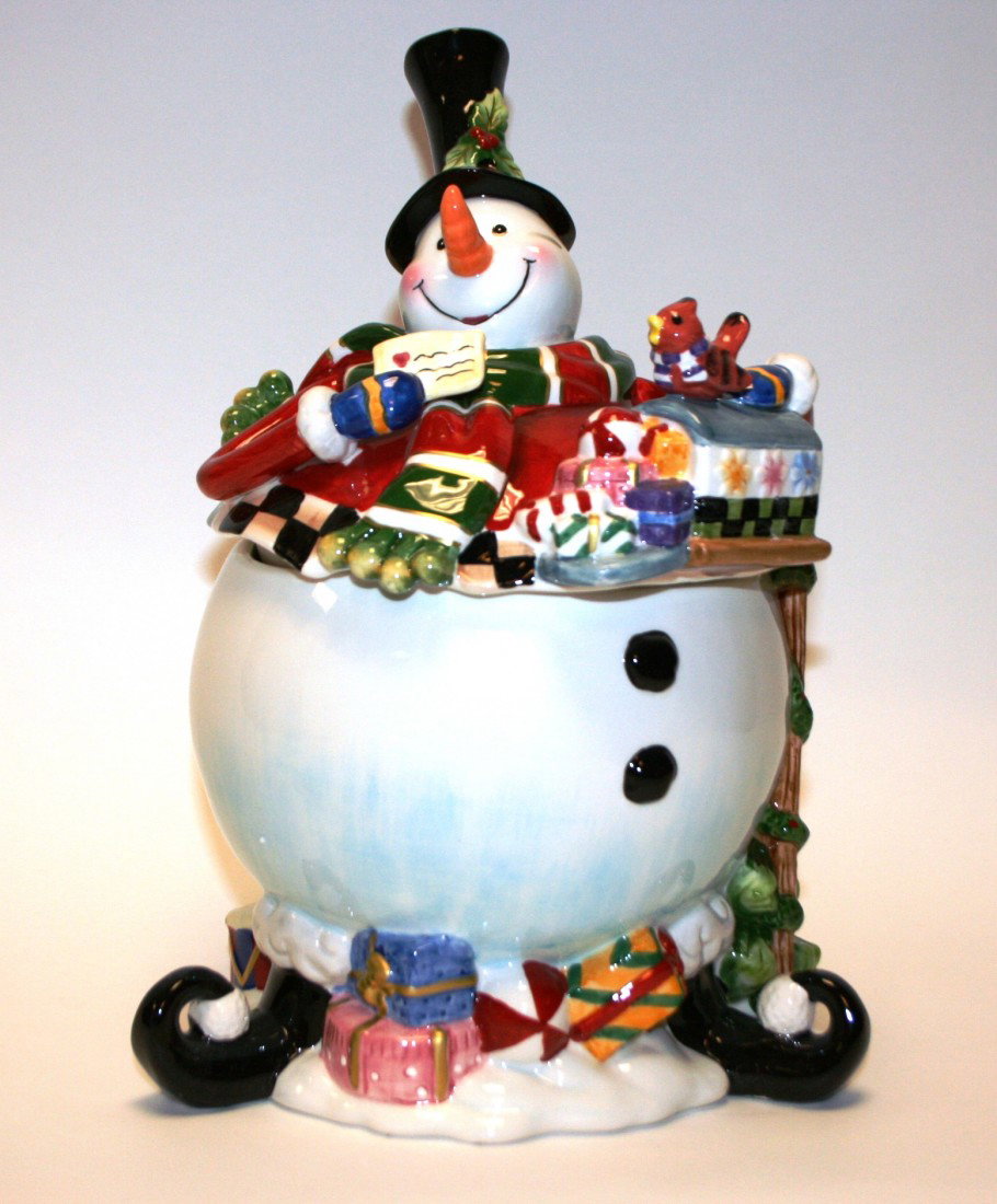 Fitz & Floyd "Sullivan the Snowman" Cookie Jar, Ne: Fitz & Floyd "Sullivan the Snowman" Cookie Jar, New in Box. #246B. Condition: Appears fine.