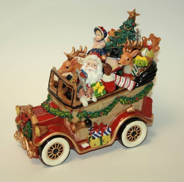 Fitz & Floyd "Santa Mobile Musical" Figurine, New : Fitz & Floyd "Santa Mobile Musical" Figurine, New in Box. Plays "We Wish You a Merry Christmas". #283B. Condition: Appears fine.
