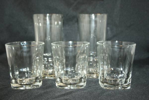 Fundamentals 24 Piece Glassware Set, New in Box: Fundamentals 24 Piece Glassware Set, New in Box. #336B. Includes 12 Cooler glasses and 12 Rocks glasses. Condition: Appears fine.