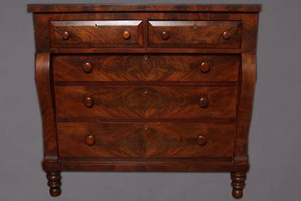 Empire Mahogany Chest, American, 19th Century (1 of 1)