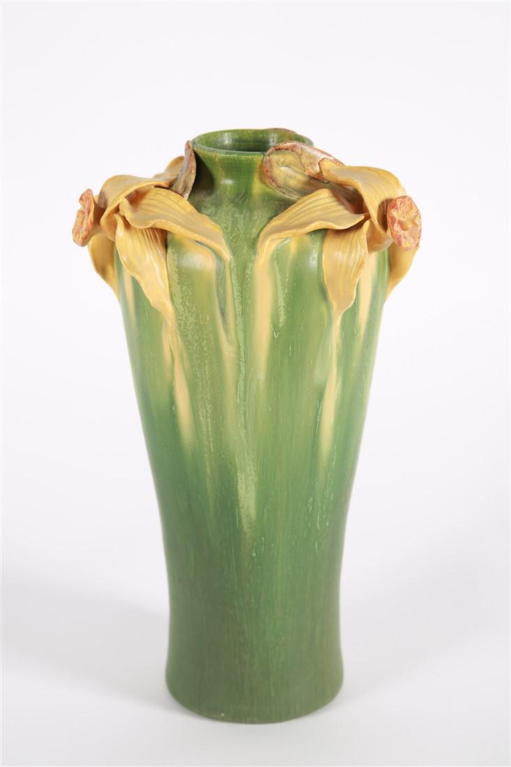 Ephraim Pottery, "Island Gold" Floral Vase (1 of 5)