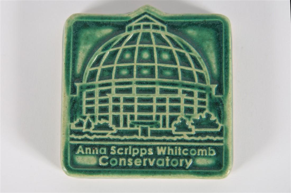 Pewabic, "Belle Isle Conservatory" Tile (1 of 2)