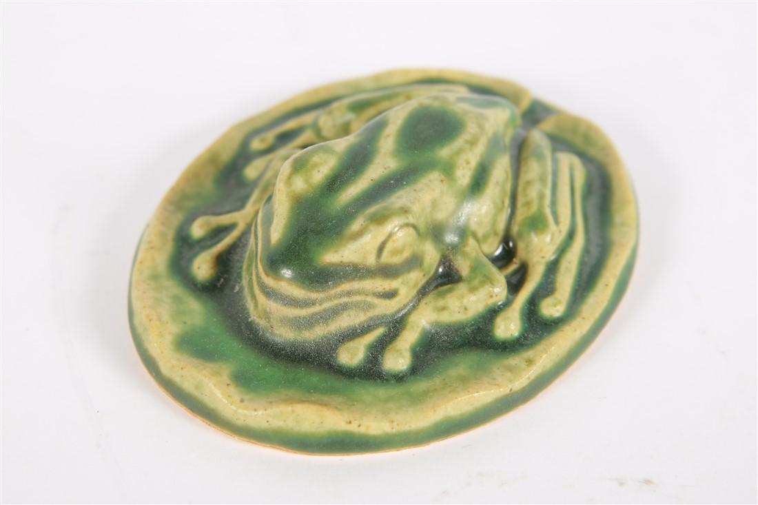 Pewabic, "Frog Paperweight" Tile (1 of 3)