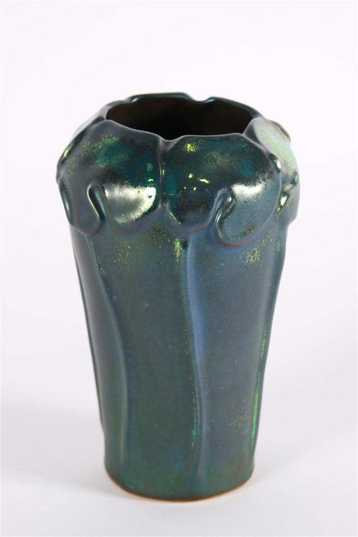 Pewabic, "Lotus" Glazed Vase (1 of 4)