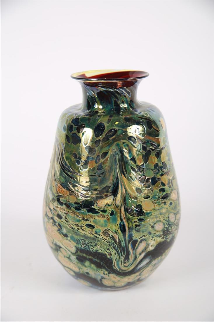 Thorn Glass Studio, Peacock Glass Vase (1 of 4)