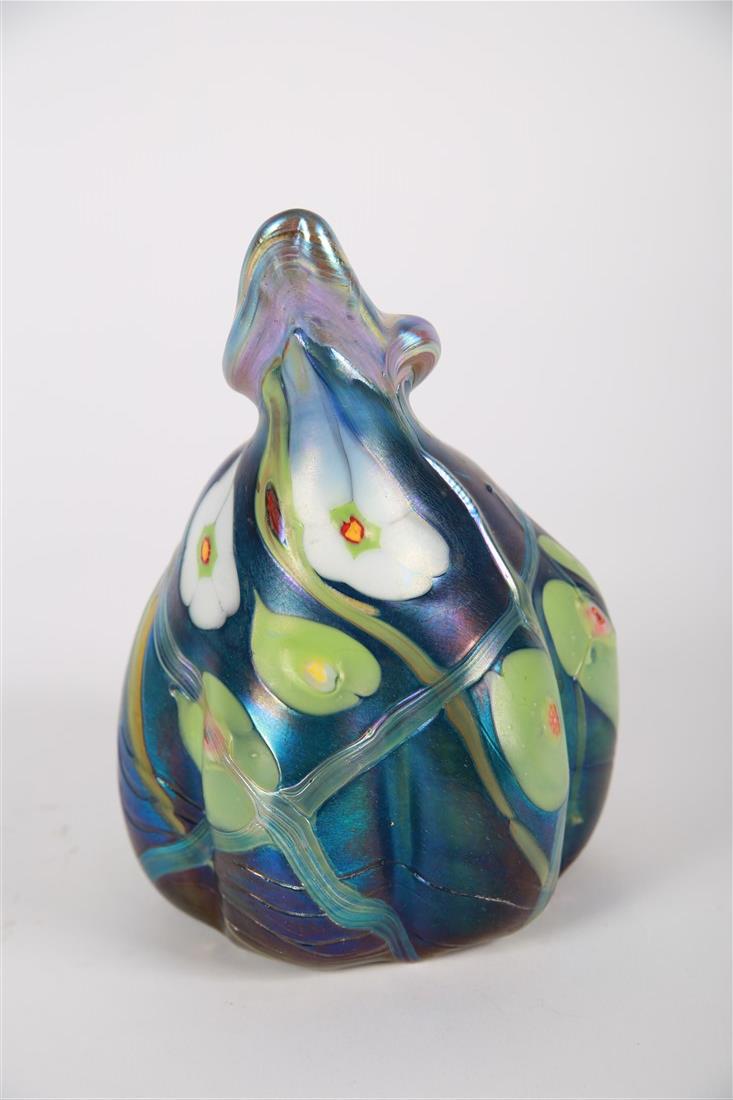 Tom Michael, Odyssey USA, Blue Green Floral Vase (1 of 6)